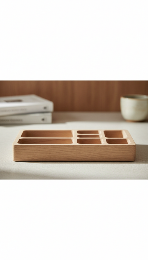 Pale Oak Organizer Tray