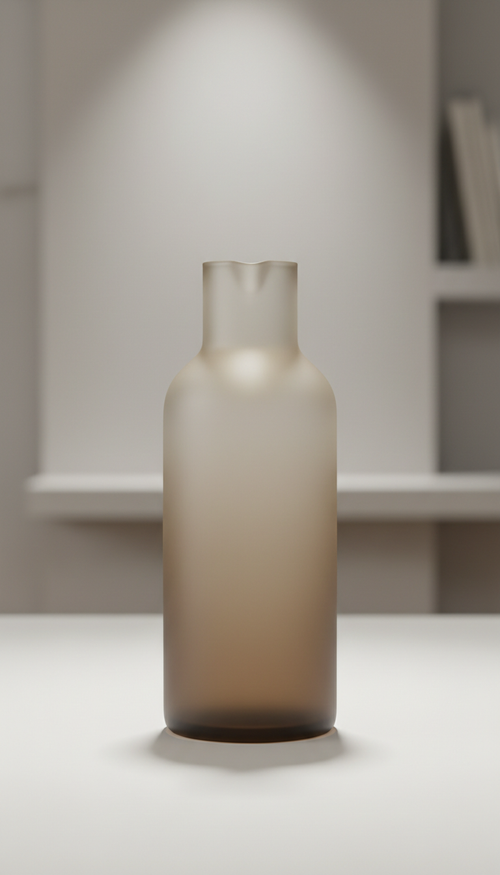 Matte Glass Water Carafe with Lid
